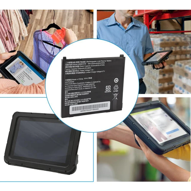 Alt view image 4 of 6 - KingSener Zebra ET56 Tablet Replacement Battery AMME3735 - 3300mAh 7.6V 25.08Wh Li-ion