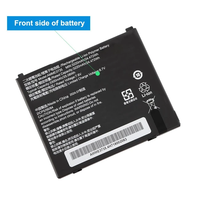 Alt view image 6 of 6 - KingSener Zebra ET56 Tablet Replacement Battery AMME3735 - 3300mAh 7.6V 25.08Wh Li-ion