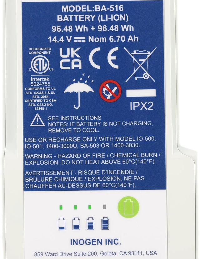 Alt view image 6 of 7 - KingSener BA-601 BA-516 Battery Replacement 90% New For Inogen One G5 Rove 6 Portable Oxygen Concentrator