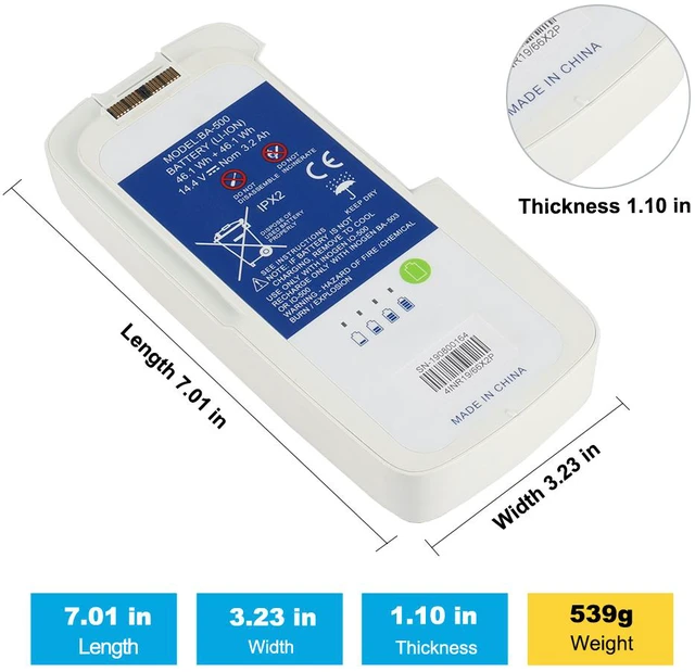 Alt view image 3 of 7 - KingSener BA-600 Battery For Inogen G5 Inogen BA-500 8-Cell Single Battery Working 90% New