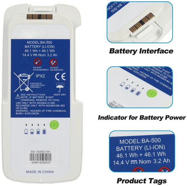 Alt view image 4 of 7 - KingSener BA-600 Battery For Inogen G5 Inogen BA-500 8-Cell Single Battery Working 90% New