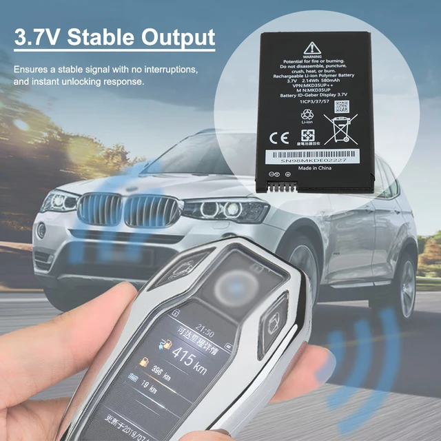Alt view image 6 of 7 - KingSener MKD35UP 9442976-01 Battery For BMW 5310le 730 740 745 760li LCD Remote Key