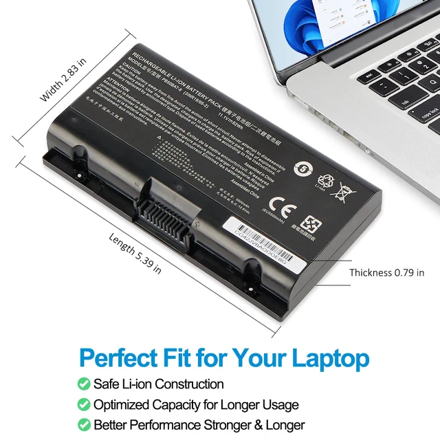 Alt view image 5 of 6 - KingSener PB50BAT-6 Battery for Clevo PB51RF PB70EF PB71EF 62Wh