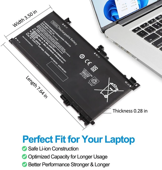Alt view image 5 of 7 - KingSener TE03XL Laptop Battery Notebook Batteries For HP OMEN 15-bc011TX 15-bc012TX 15-bc013TX 15-AX015TX AX017TX TPN-Q173 HSTNN-UB7A 849910-850