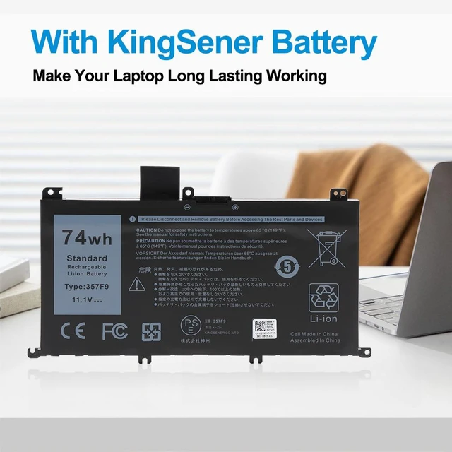 Alt view image 4 of 7 - KingSener 11.1V 74WH 357F9 Laptop Battery Notebook Batteries For Dell Inspiron 15- 7000 7559 7557 7566 7567 5576 INS15PD-1548B INS15PD-1748B INS15PD-1848B