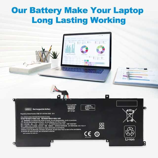 Alt view image 4 of 7 - Kingsener AB06XL Laptop Battery For HP Envy 13 2017 13-AD019TU AD022TU AD023TU AD024TU AD025TU AD026TU AD027TU Series