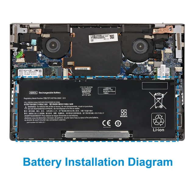 Alt view image 7 of 7 - Kingsener AB06XL Laptop Battery For HP Envy 13 2017 13-AD019TU AD022TU AD023TU AD024TU AD025TU AD026TU AD027TU Series