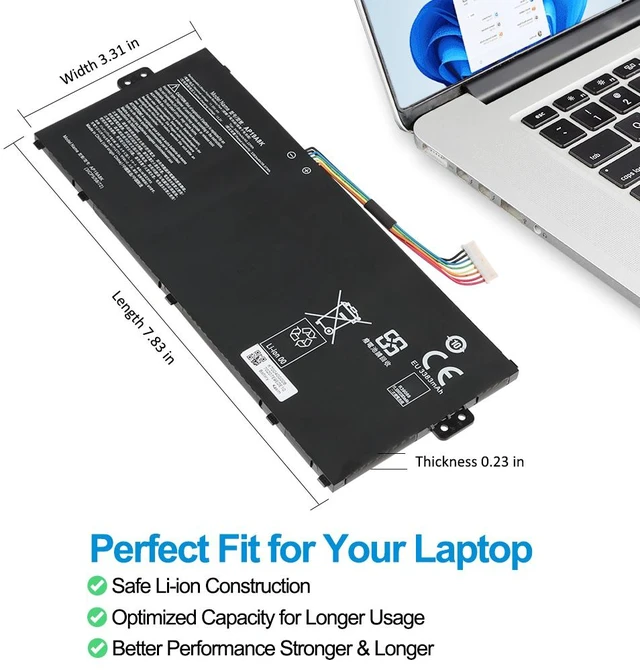 Alt view image 5 of 7 - KingSener AP19A8K Laptop Battery for Acer Chromebook Spin 311 CP311 CP311-1H CP311-1H-C5PN CP311-1H-C2DV CP311-1H-C1FS CP311-2H CP311-2H-C679