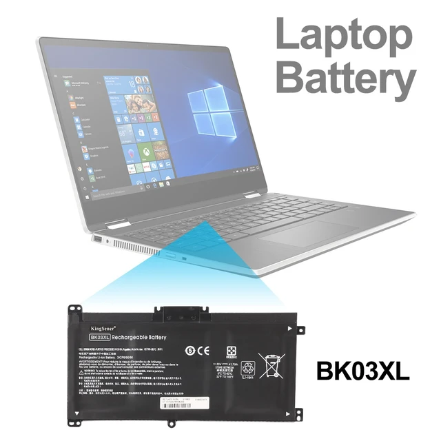 Alt view image 7 of 7 - KingSener HP Pavilion x360 Convertible 14 14m Series Battery BK03XL 11.55V 41.7Wh