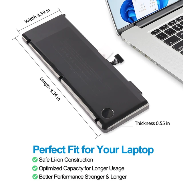 Alt view image 5 of 7 - KingSener A1382 Battery for MacBook Pro 15 A1286 (Early 2011Mid 2012) 10.95V 77.5Wh 7200mAh