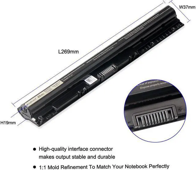 Alt view image 4 of 7 - KingSener 14.8V 40WH Laptop Battery M5Y1K  K185W For DELL Vostro 3451 3458 3551 3558 V3458 V3451 N3558 N5558 WKRJ2 GXVJ3 HD4J0