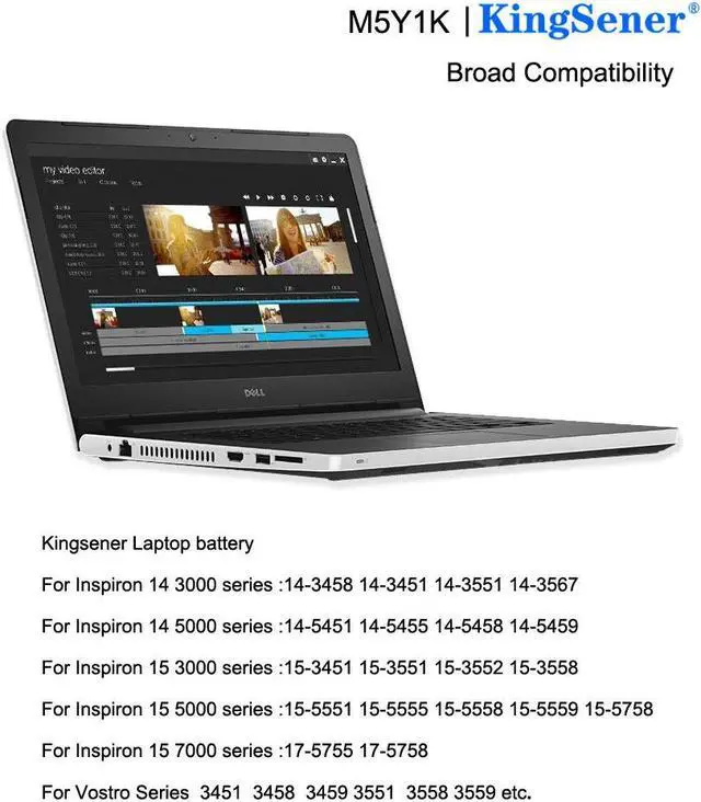 Alt view image 7 of 7 - KingSener 14.8V 40WH Laptop Battery M5Y1K  K185W For DELL Vostro 3451 3458 3551 3558 V3458 V3451 N3558 N5558 WKRJ2 GXVJ3 HD4J0