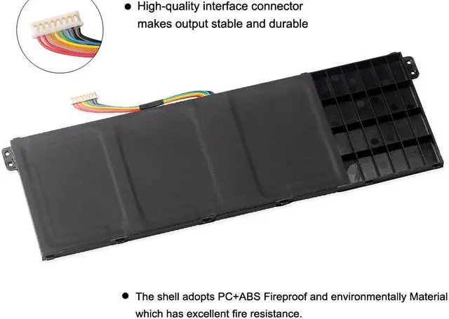 Alt view image 3 of 6 - KingSener AC14B18J AC14B13J Laptop Battery for Acer Aspire ES1-511 ES1-512 V3-111P CB3-531 311 TravelMate B115 B116 MS2394
