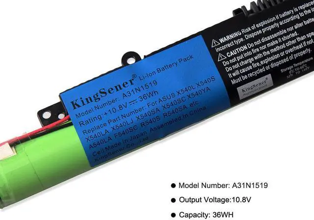 Alt view image 6 of 6 - KingSener A31N1519 3400mAh/36WH Laptop Battery for ASUS X540 X540L X540LA X540LJ X540S X540SA X540SC X540YA A540 A540LA F540SC R540S R540SA