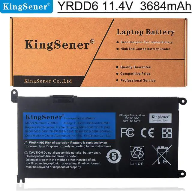 Main image of Kingsener YRDD6 Laptop Battery for Dell Inspiron 5482 5480 5481 5485 5491 5591 5593 3583 3310 2-in-1 3493 3582 3593 3793 5584 5493 5585 5594 5598 Vostro 3491 5481 5581 5490 5590 0YRDD6 VM732 1VX1H