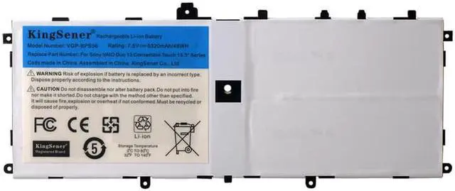 Alt view image 6 of 6 - Kingsener VGP-BPS36 Laptop Battery For Sony Vaio Duo 13 Convertible Touch 13.3 inch SVD13211CG SVD132A14W SVD1321M2EW 7.5V 48Wh