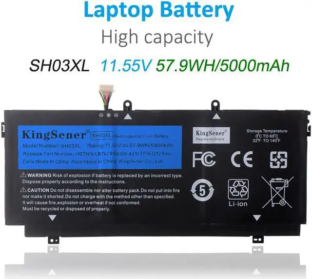 Alt view image 2 of 7 - Kingsener CN03XL SH03XL Laptop Battery For HP ENVY 13-AB 13-AB003NF 13-AB023TU HSTNN-LB7L TPN-Q178 901308-421 901345-855 859026-421 859356-855