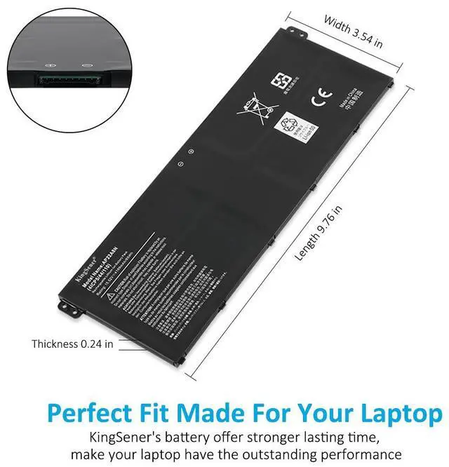 Alt view image 5 of 7 - KingSener AP22A8N Laptop Battery For Acer Swift Go SFG14-71 SFG14-71T SFG14-72 SFG14-41 TravelMate P2 TMP214-55 TMP214-55-TCO TMP216-51-TCO TravelMate P4
