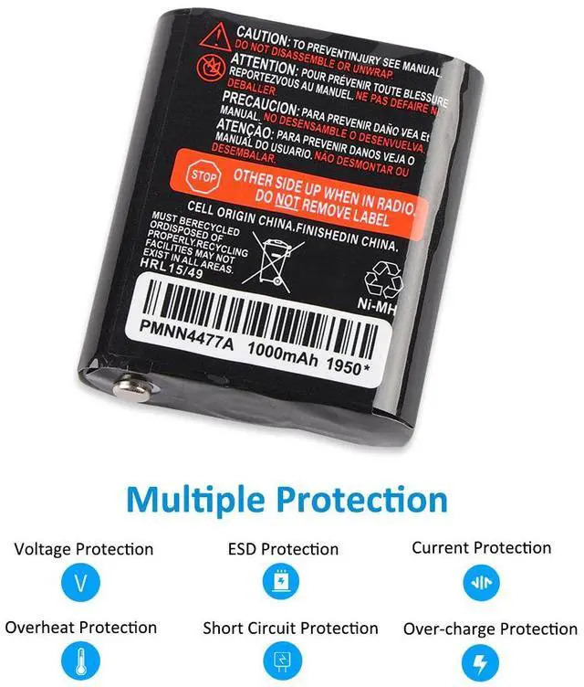 Alt view image 3 of 7 - Kingsener PMNN4477A NiMH battery For Motorola T200 T400 T500 T800 T600 T62