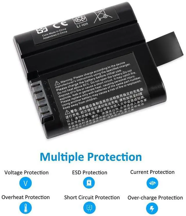 Alt view image 3 of 7 - Kingsener Rechargeable Battery For Inspired Energy ND2057 ND2057RC24 ND2057HD29 ND2057QE34 Battery 6800mAh 7.2V 49Wh