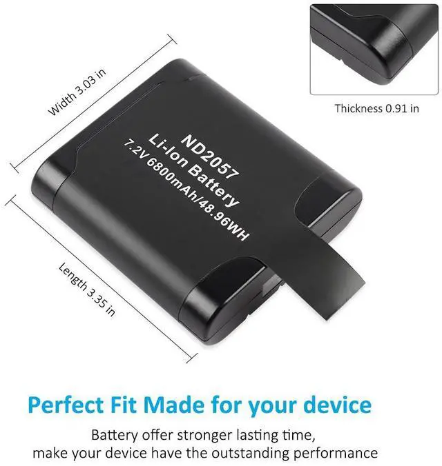 Alt view image 5 of 7 - Kingsener Rechargeable Battery For Inspired Energy ND2057 ND2057RC24 ND2057HD29 ND2057QE34 Battery 6800mAh 7.2V 49Wh