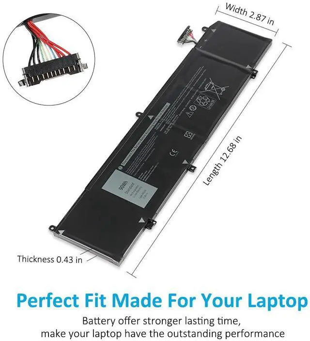 Alt view image 5 of 7 - Kingsener XRGXX Laptop Battery Replacement For DELL Alienware M15 M17 R1 ALW15M-D1735R R1725S R1735R G5 5590 G7 7590 7790 11.4V 90W