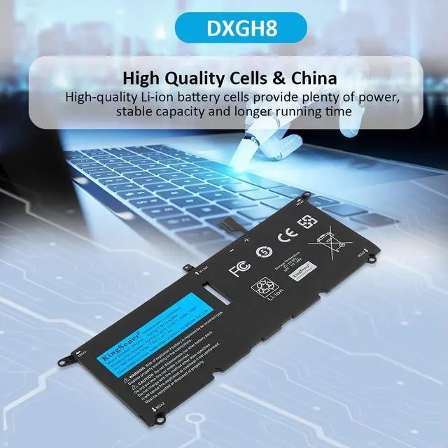 Alt view image 7 of 7 - KingSener DXGH8 Replacement Battery for Dell XPS 13 9380 / 9370 (52Wh, 7.6V)