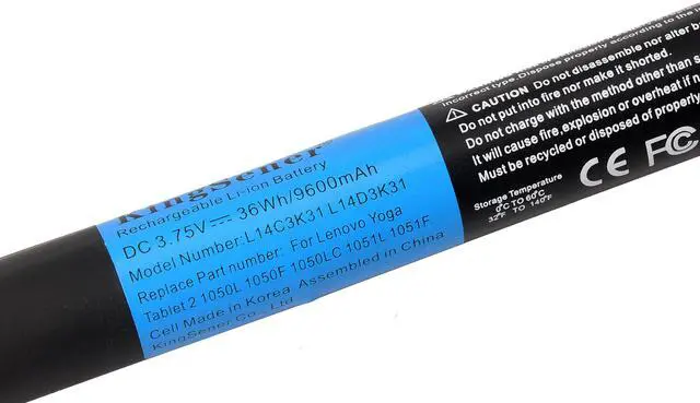 Alt view image 6 of 7 - KingSener L14C3K31 Battery for Lenovo Yoga Tablet 2 1050L 1050F 2-1050F 2-1051F 2-1050L 2-1050LC 2-1051L Yt2-1050 L14D3K31