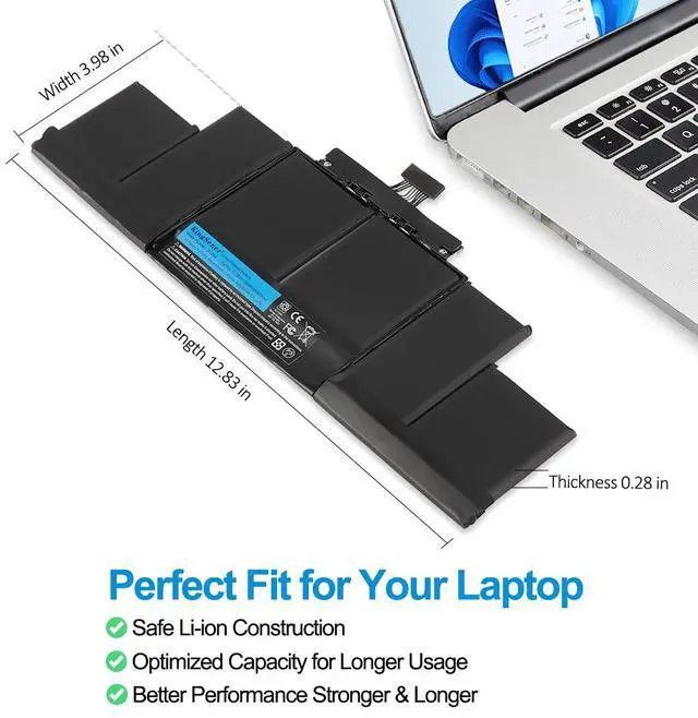 Alt view image 5 of 7 - Kingsener A1494 Laptop Battery for Apple MacBook Pro 15" A1398 Retina (Late 2013 & Mid 2014) ME293 ME294 11.26V 95Wh 8440mAh