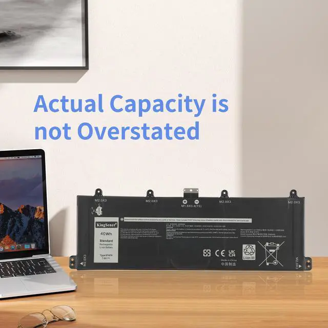 Alt view image 6 of 7 - KingSener 9F4FN Laptop Battery For Dell Latitude 7320 Detachable/Inspiron 14 3420 Series 2VKW9 2ICP4/79/112