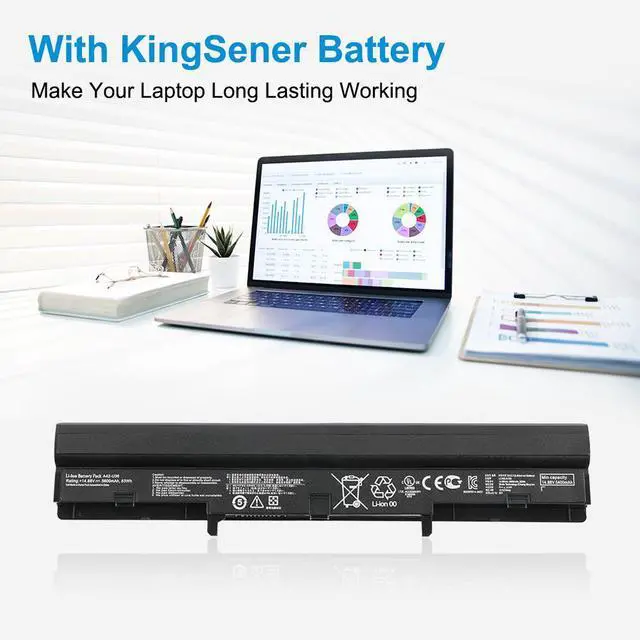 Alt view image 10 of 13 - KingSener A42-U36 Replacement Laptop Battery for ASUS U36 Series