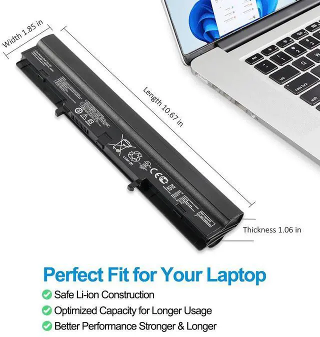 Alt view image 11 of 13 - KingSener A42-U36 Replacement Laptop Battery for ASUS U36 Series