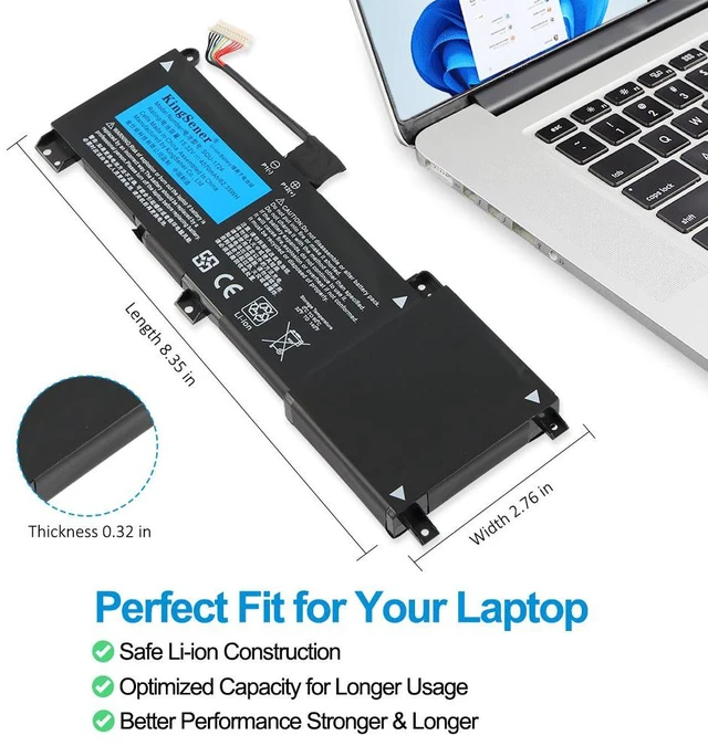 Alt view image 4 of 6 - Kingsener SQU-1723 Laptop Battery For GIGABYTE AORUS 15-XA 15-WA 15-W9 15-SA 15-X9 15-XA-F74CDW 15-XA-7FR5252W For THUNDEROBOT 911 Quanta