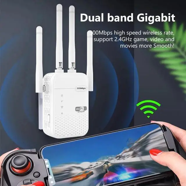 Alt view image 3 of 7 - 300Mbps Wireless WiFi Repeater 2.4G Signal Router 802.11N Long Range Wireless WiFi Extender Amplifier WIFI Booster