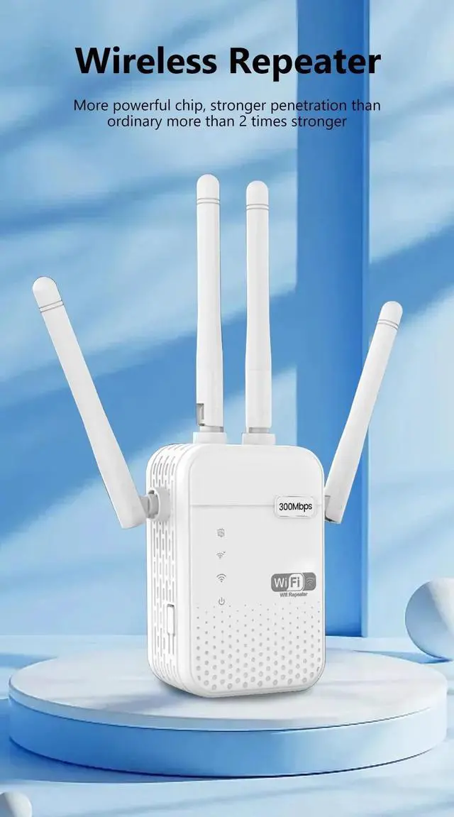 Alt view image 7 of 7 - 300Mbps Wireless WiFi Repeater 2.4G Signal Router 802.11N Long Range Wireless WiFi Extender Amplifier WIFI Booster