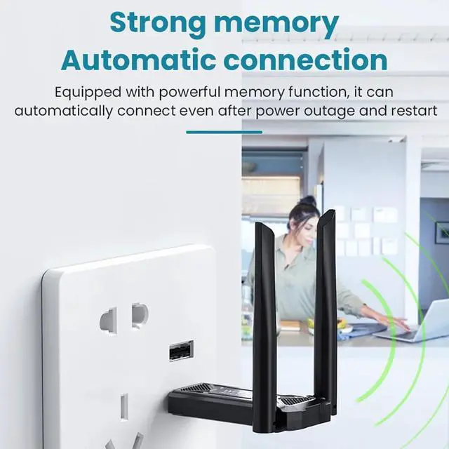 Alt view image 3 of 7 - 300Mbps Wireless USB WIFI Repeater 2.4G Router Wifi Long Range Extender Wi-Fi Signal Amplifier Booster Network Extension Adapter