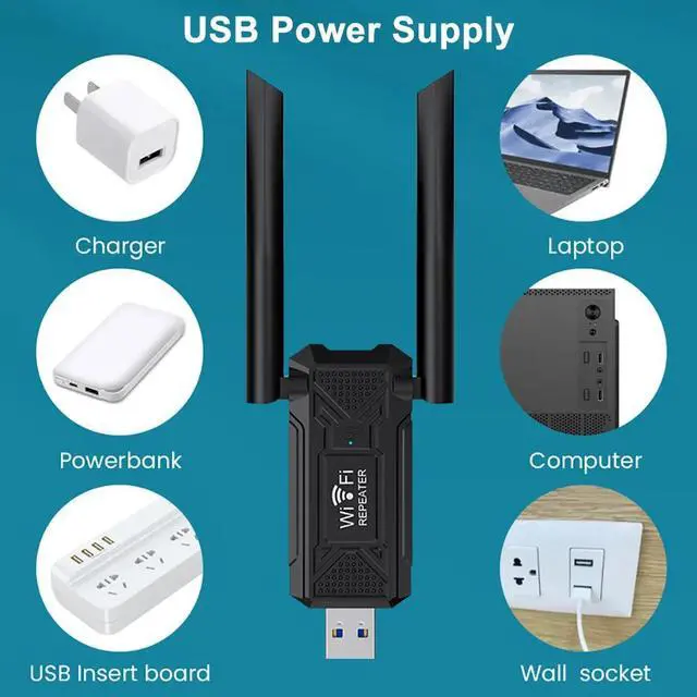 Alt view image 5 of 7 - 300Mbps Wireless USB WIFI Repeater 2.4G Router Wifi Long Range Extender Wi-Fi Signal Amplifier Booster Network Extension Adapter