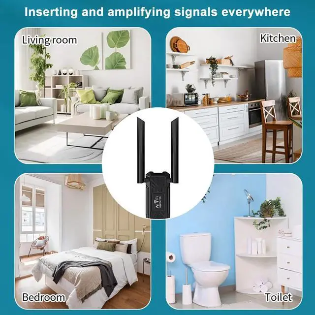 Alt view image 6 of 7 - 300Mbps Wireless USB WIFI Repeater 2.4G Router Wifi Long Range Extender Wi-Fi Signal Amplifier Booster Network Extension Adapter