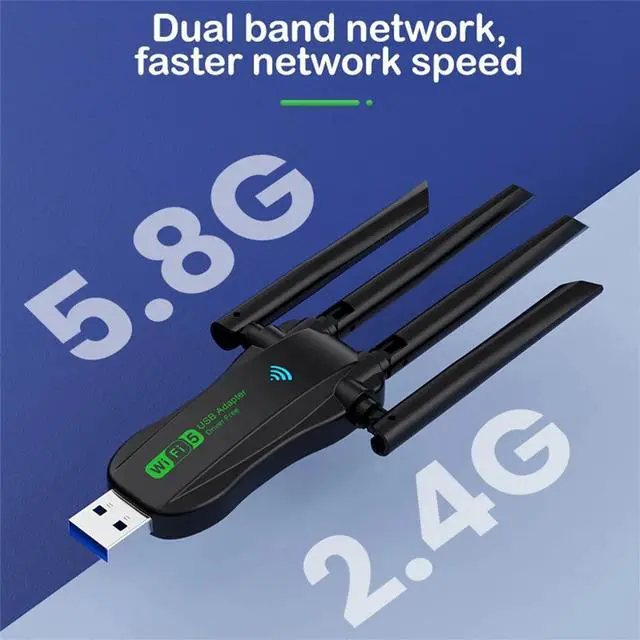 Alt view image 4 of 7 - 5G Wifi Adapter WiFi Usb 3.0 Adapter 1300Mbps Wireless Network Card Wifi Dongle Receiver Lan Ethernet Adaptor For Pc Laptop