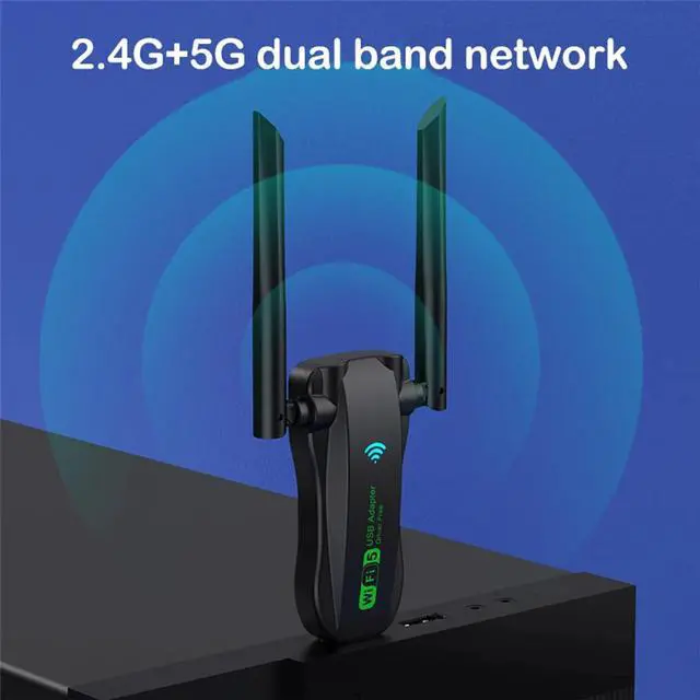 Alt view image 5 of 7 - 5G Wifi Adapter WiFi Usb 3.0 Adapter 1300Mbps Wireless Network Card Wifi Dongle Receiver Lan Ethernet Adaptor For Pc Laptop