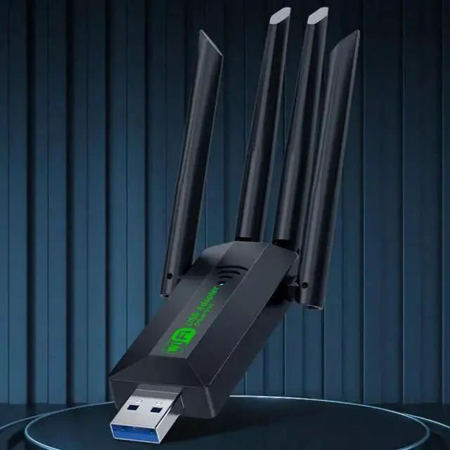 Alt view image 5 of 6 - Original 4 Antennas 1200Mbps WiFi USB 3.0 Adapter 2.4G/5GHZ Dual Band WiFi Dongle Wireless Network Card 802.11AC For Win 10/11