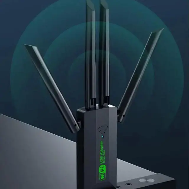 Alt view image 6 of 6 - Original 4 Antennas 1200Mbps WiFi USB 3.0 Adapter 2.4G/5GHZ Dual Band WiFi Dongle Wireless Network Card 802.11AC For Win 10/11