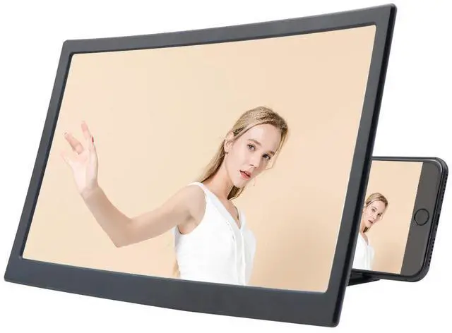 Alt view image 2 of 5 - 2025 mobile phone screen magnifier, 12-inch curved magnifier, ultra-clear mobile phone screen magnifier Large screen, curved screen