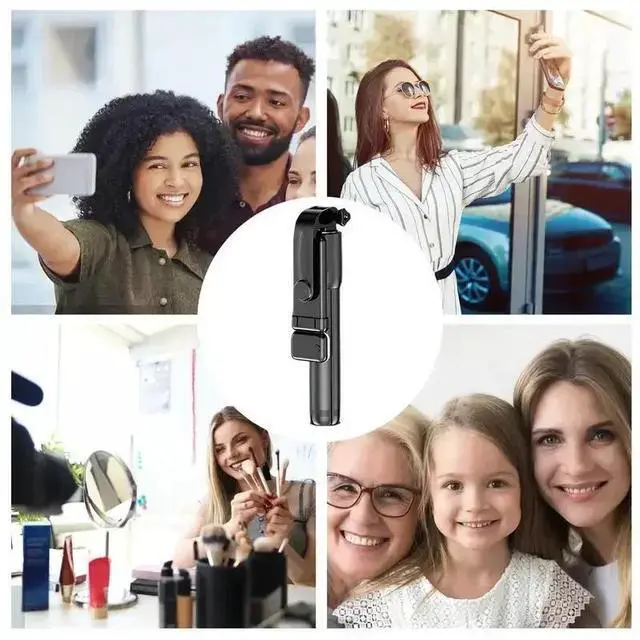 Alt view image 3 of 5 - 360 Rotation Selfie Stick Phone Holder Tripod Photo Pole Multi Mode Camera Material Retractable Cell Phone Stand Selfie Artifact