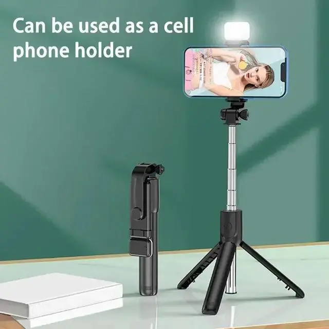 Alt view image 5 of 5 - 360 Rotation Selfie Stick Phone Holder Tripod Photo Pole Multi Mode Camera Material Retractable Cell Phone Stand Selfie Artifact