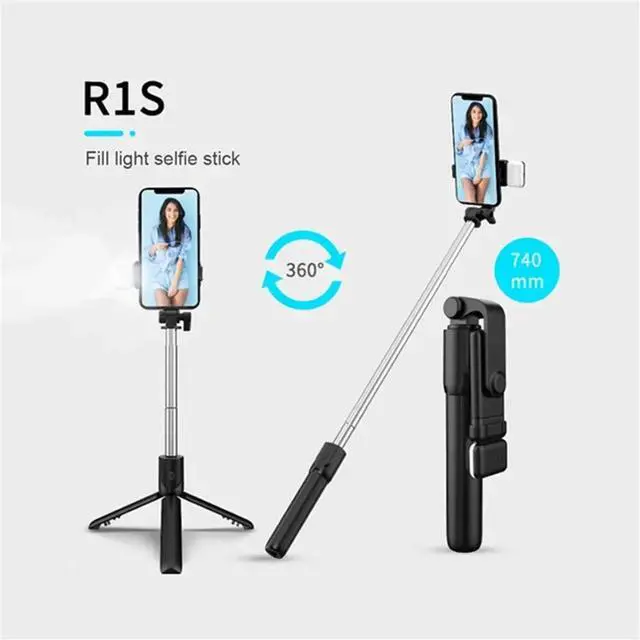 Alt view image 4 of 7 - 2025 New Portable Bluetooth Selfie Stick Tripod Holder with Remote Shutter Fill Light Extendable Wireless Remote Retractable Phone Stand