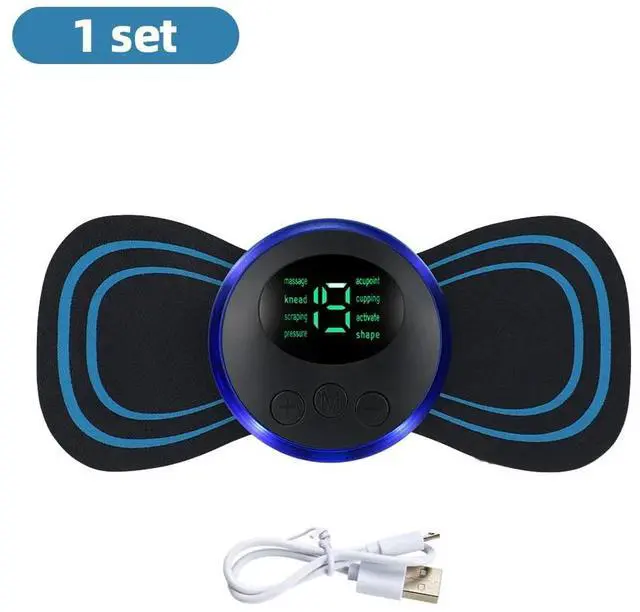 Alt view image 7 of 7 - Electric Neck Massager EMS Muscle Massage Stimulator Low Frequency Instrument Back Cervical Calf Patches Pain Joints Mini Device