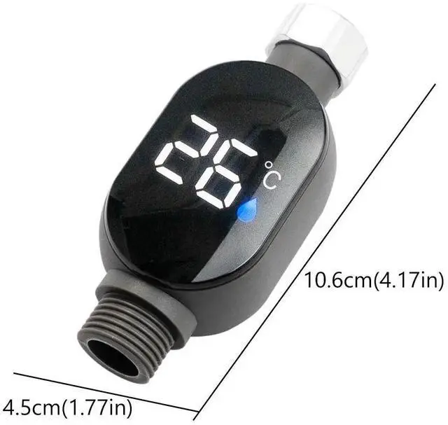 Alt view image 7 of 7 - Digital Shower Thermometer Instant-Read LED Display 0~99 Waterproof Bath Thermostat For Home Bathroom Temperature Measurement