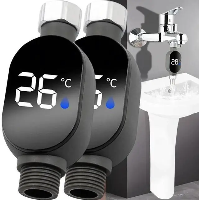 Main image of Home Shower Temperature Gauge LED Digital Display Baby Bath Water Temperature Gauge Waterproof Smart Monitor for Bath Bathroom
