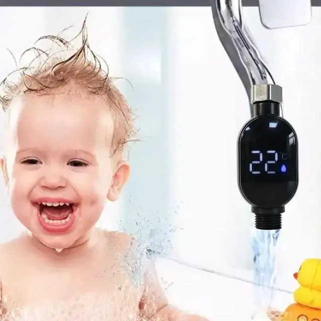 Alt view image 3 of 6 - Home Shower Temperature Gauge LED Digital Display Baby Bath Water Temperature Gauge Waterproof Smart Monitor for Bath Bathroom